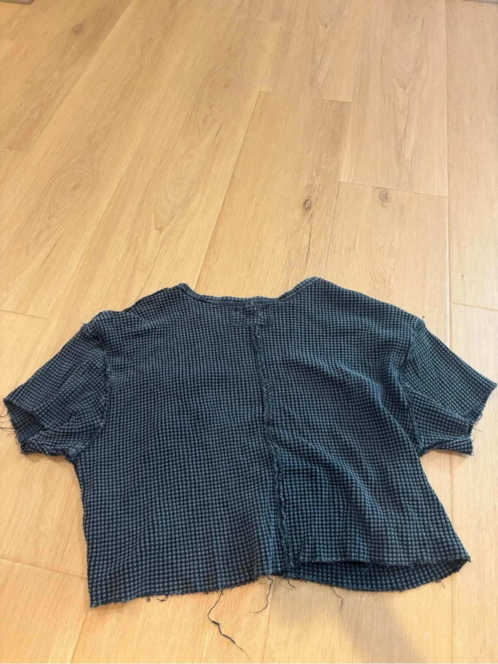 Anthropologie Pilcro
Waffle Knit Crop Tee Midnight
Blue Size Small - Picture 4 of 11